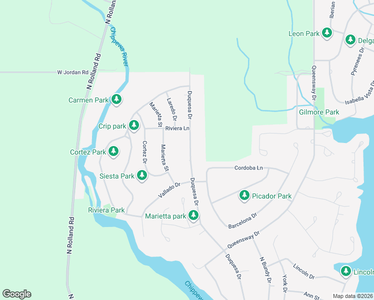 map of restaurants, bars, coffee shops, grocery stores, and more near 715-781 Duquesa Drive in Sherman