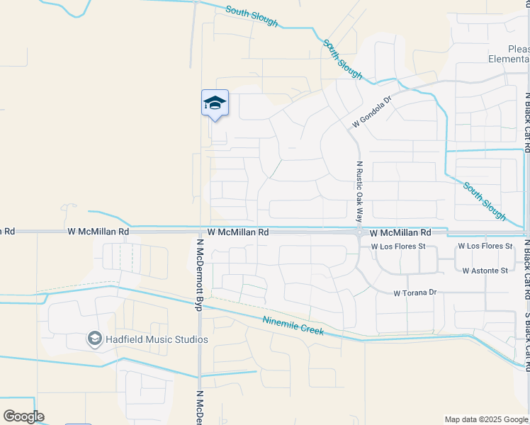 map of restaurants, bars, coffee shops, grocery stores, and more near 6060 West McMillan Road in Meridian