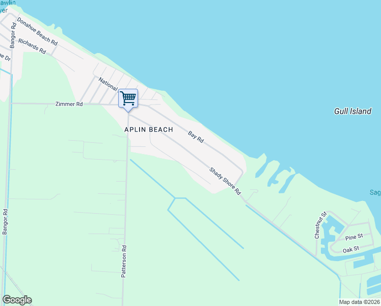 map of restaurants, bars, coffee shops, grocery stores, and more near 885 Shady Shore Road in Bay City