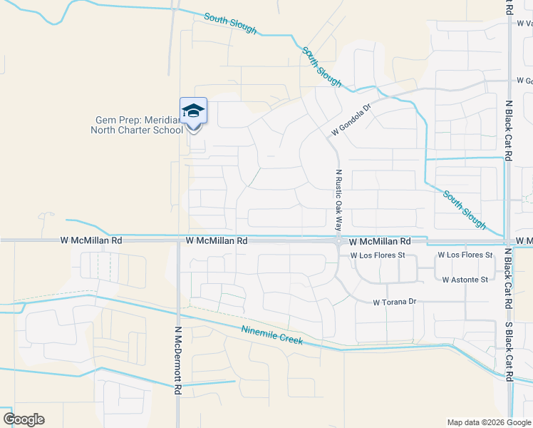 map of restaurants, bars, coffee shops, grocery stores, and more near 5898 West Daphne Drive in Meridian