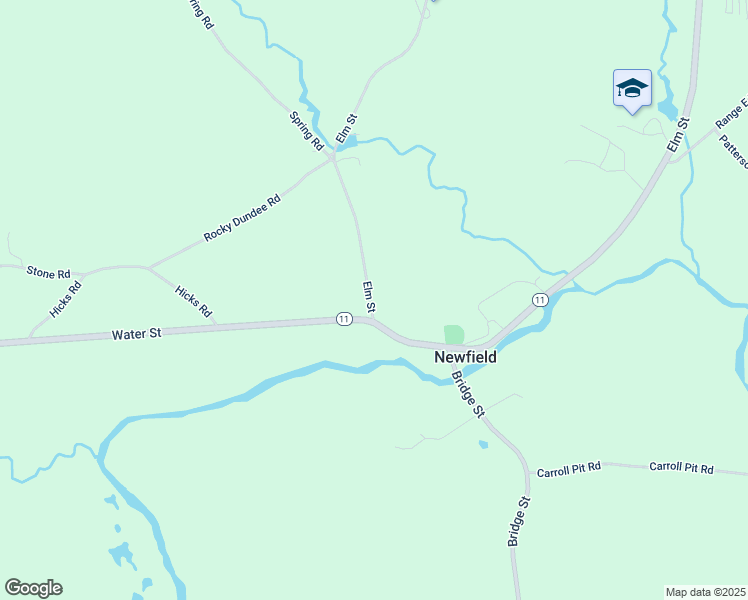 map of restaurants, bars, coffee shops, grocery stores, and more near 9 Elm Street in Newfield