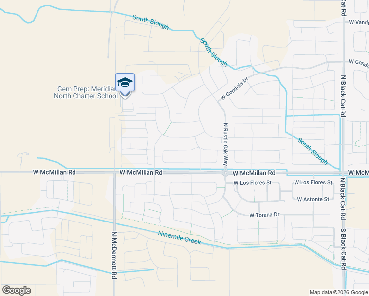 map of restaurants, bars, coffee shops, grocery stores, and more near 5898 West Daphne Drive in Meridian
