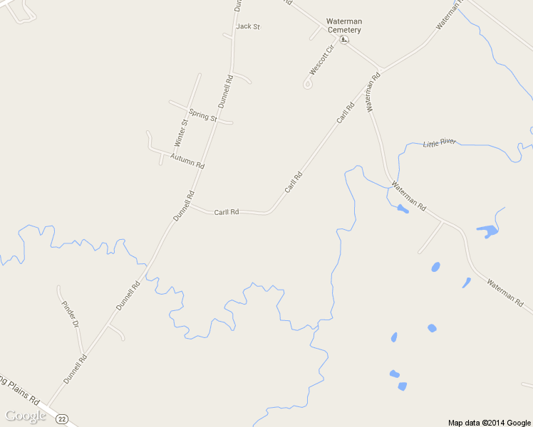 map of restaurants, bars, coffee shops, grocery stores, and more near 85 Carll Road in Buxton