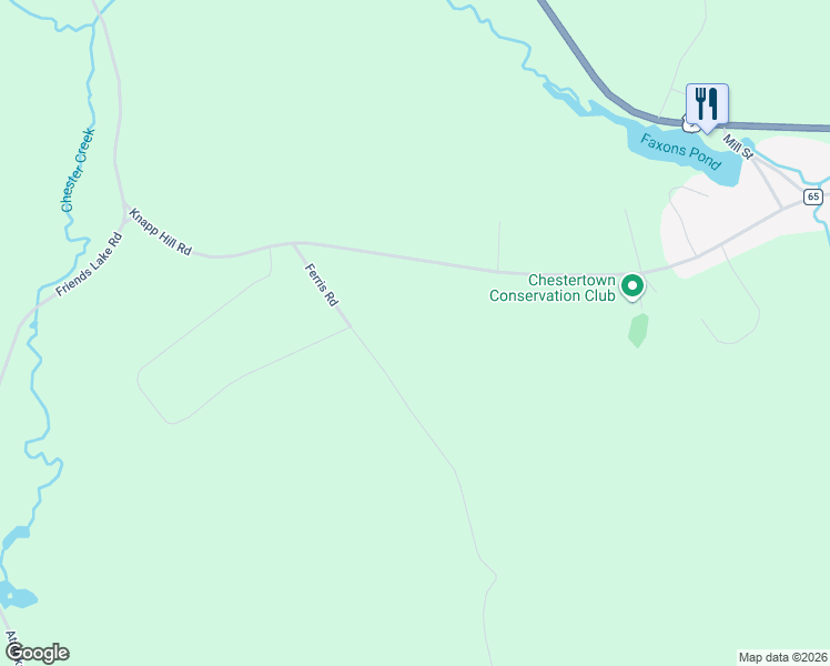 map of restaurants, bars, coffee shops, grocery stores, and more near 65 Ferris Rd in Chestertown