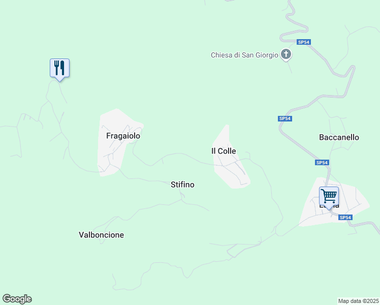 map of restaurants, bars, coffee shops, grocery stores, and more near in Province of Arezzo