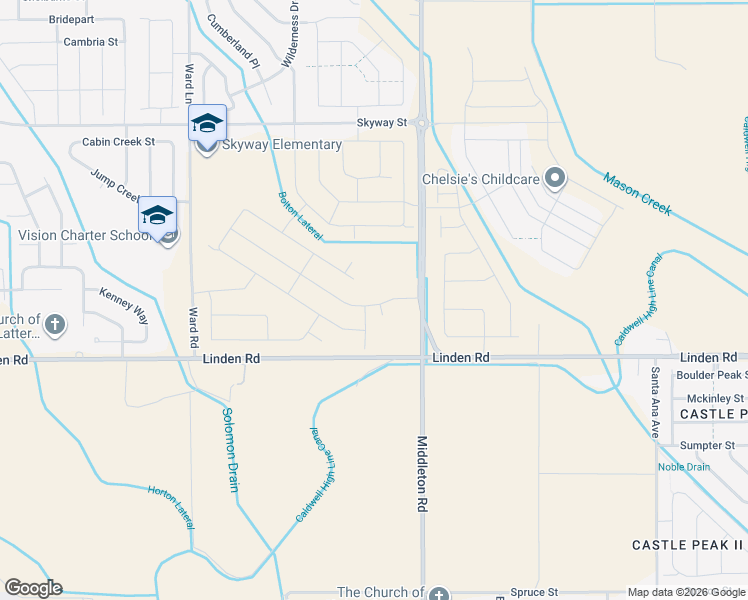 map of restaurants, bars, coffee shops, grocery stores, and more near 11105 Linden Road in Caldwell