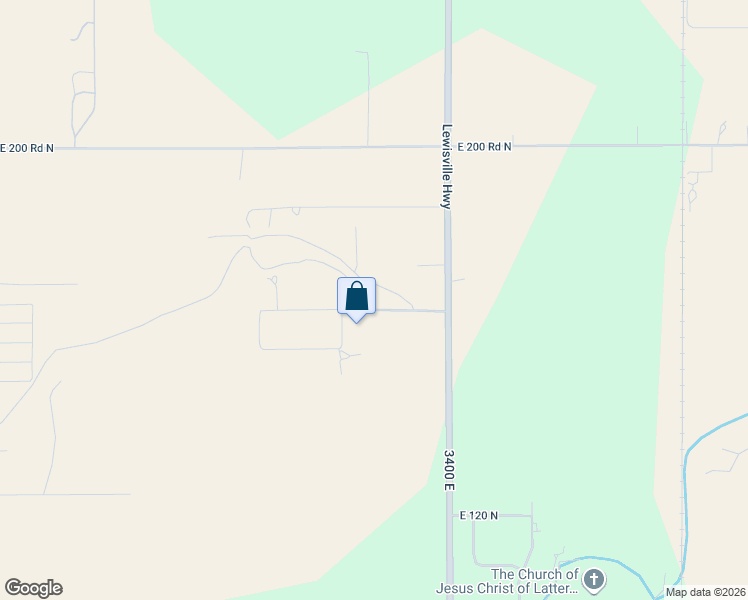 map of restaurants, bars, coffee shops, grocery stores, and more near 3387 East 163 North in Rigby