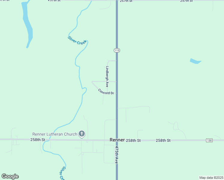 map of restaurants, bars, coffee shops, grocery stores, and more near 47493 Concord Drive in Renner