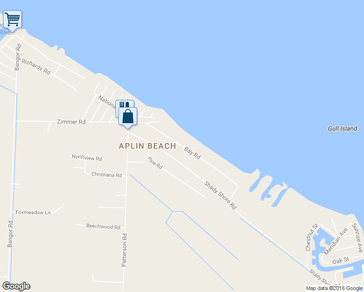 map of restaurants, bars, coffee shops, grocery stores, and more near 692 Bay Road in Bay City