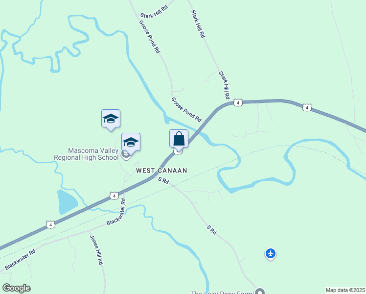 map of restaurants, bars, coffee shops, grocery stores, and more near 252 U.S. 4 in Canaan