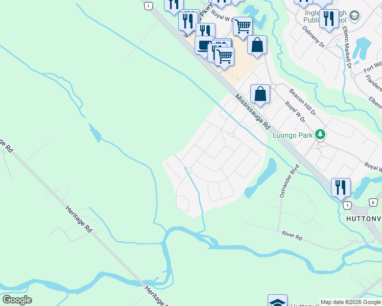 map of restaurants, bars, coffee shops, grocery stores, and more near in Brampton