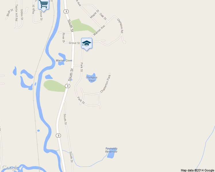 map of restaurants, bars, coffee shops, grocery stores, and more near 51 Chatterton Park in Proctor