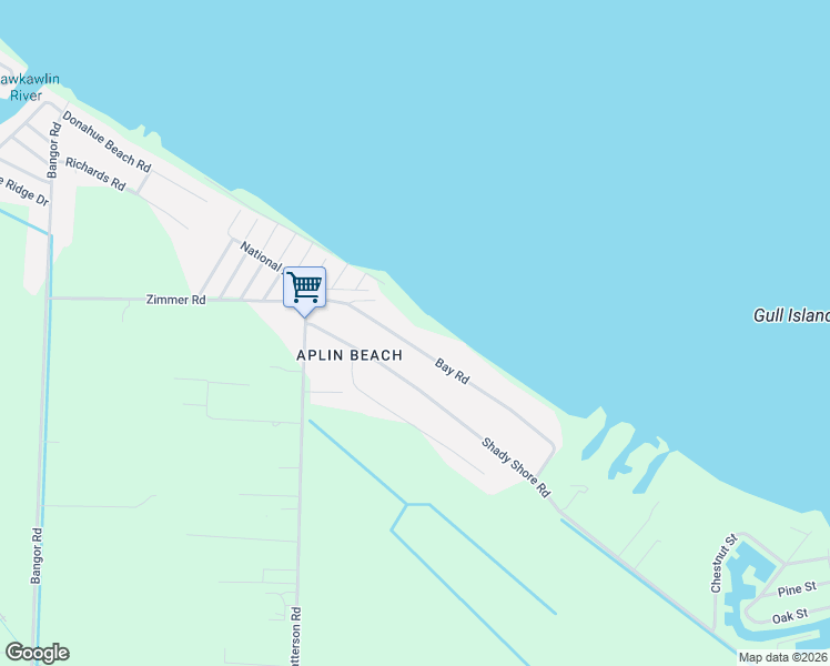 map of restaurants, bars, coffee shops, grocery stores, and more near 709 Bay Road in Bay City