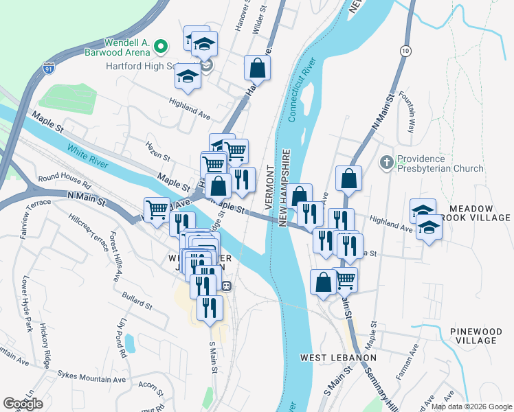 map of restaurants, bars, coffee shops, grocery stores, and more near in 