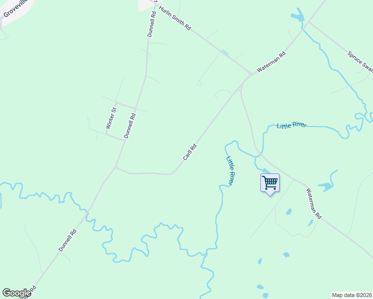 map of restaurants, bars, coffee shops, grocery stores, and more near 85 Carll Road in Buxton