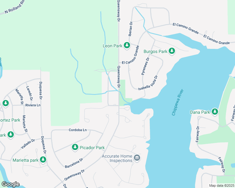 map of restaurants, bars, coffee shops, grocery stores, and more near 1075 Queensway Drive in Lake Isabella