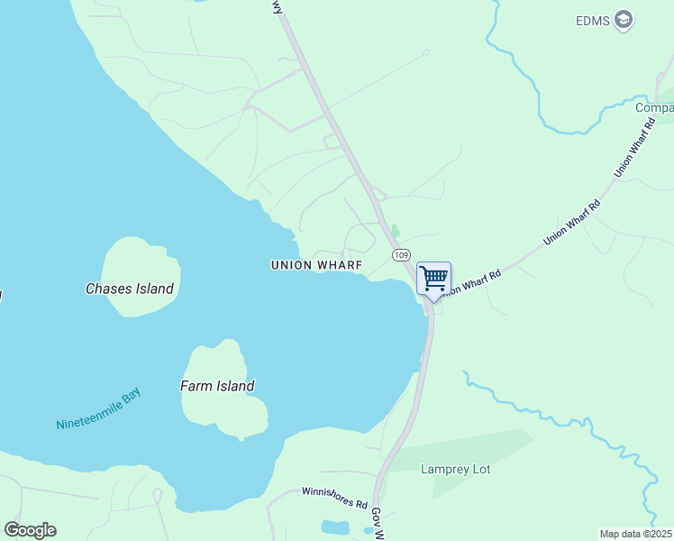 map of restaurants, bars, coffee shops, grocery stores, and more near 42 Rocky Point Road in Tuftonboro