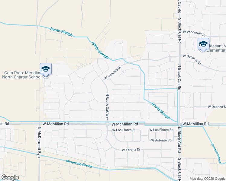 map of restaurants, bars, coffee shops, grocery stores, and more near 5517 West Avilla Drive in Meridian