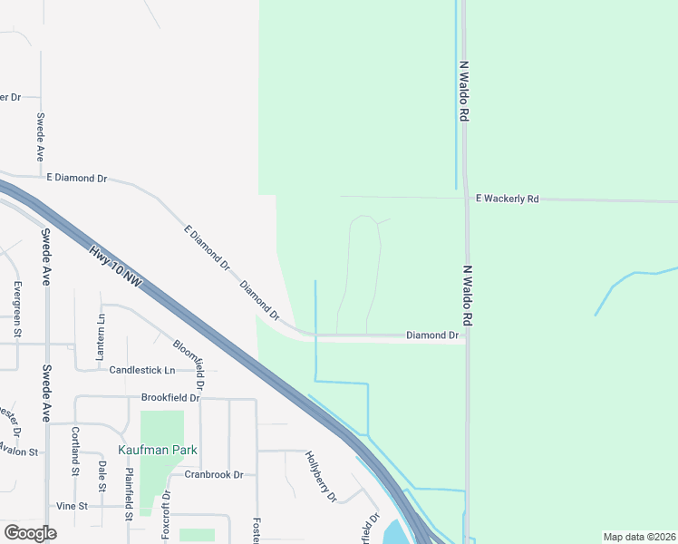 map of restaurants, bars, coffee shops, grocery stores, and more near 2617 Diamond Drive in Midland