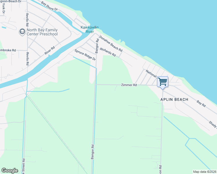 map of restaurants, bars, coffee shops, grocery stores, and more near 4421 Zimmer Road in Bay City