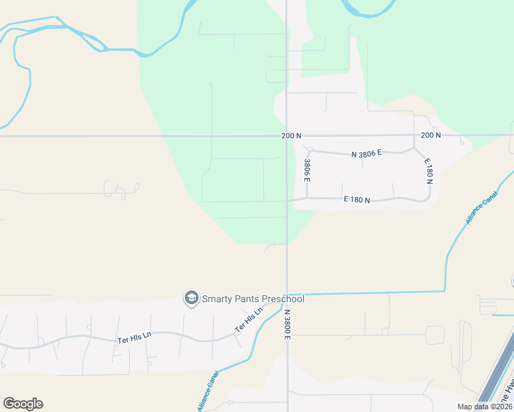 map of restaurants, bars, coffee shops, grocery stores, and more near 3792 East 180 North in Rigby