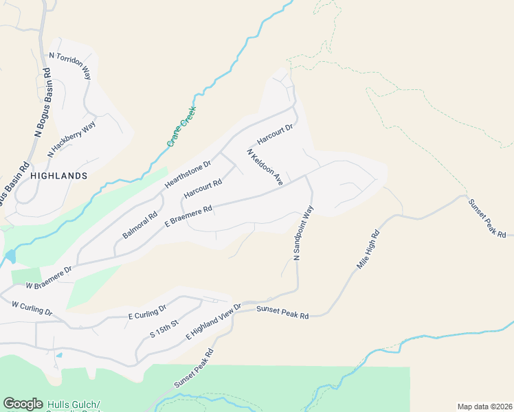 map of restaurants, bars, coffee shops, grocery stores, and more near 1127 East Braemere Road in Boise