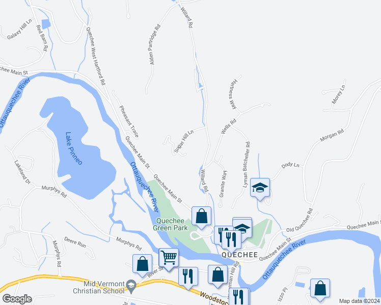 map of restaurants, bars, coffee shops, grocery stores, and more near 170 Sugar Hill Lane in Hartford