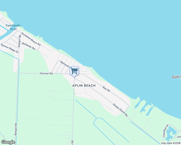 map of restaurants, bars, coffee shops, grocery stores, and more near 4599 National Avenue in Bay City