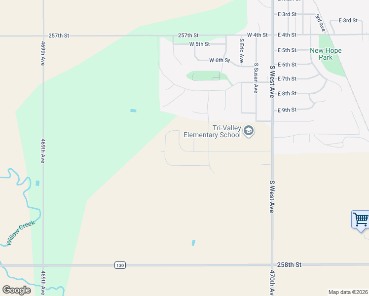 map of restaurants, bars, coffee shops, grocery stores, and more near 600 Hanna Circle in Crooks