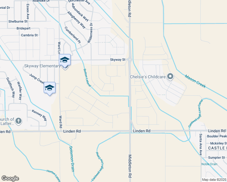 map of restaurants, bars, coffee shops, grocery stores, and more near 19240 Middleton Road in Caldwell