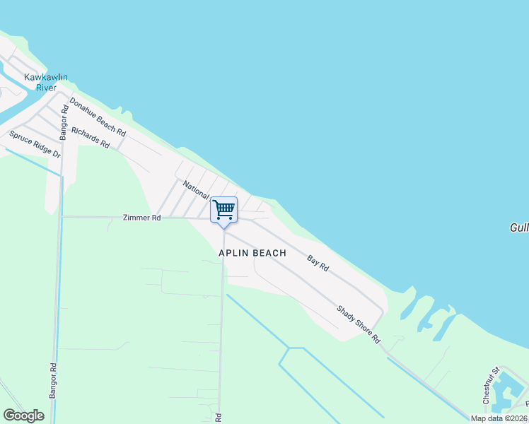 map of restaurants, bars, coffee shops, grocery stores, and more near 4599 National Avenue in Bay City