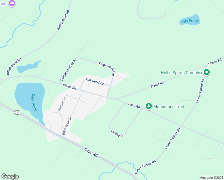 map of restaurants, bars, coffee shops, grocery stores, and more near 92 Kingswood Avenue in Hollis