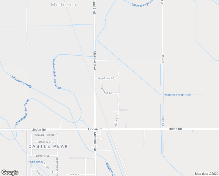 map of restaurants, bars, coffee shops, grocery stores, and more near 9890 Rosebud Road in Nampa