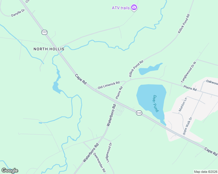 map of restaurants, bars, coffee shops, grocery stores, and more near 23 Old Limerick Road in Hollis