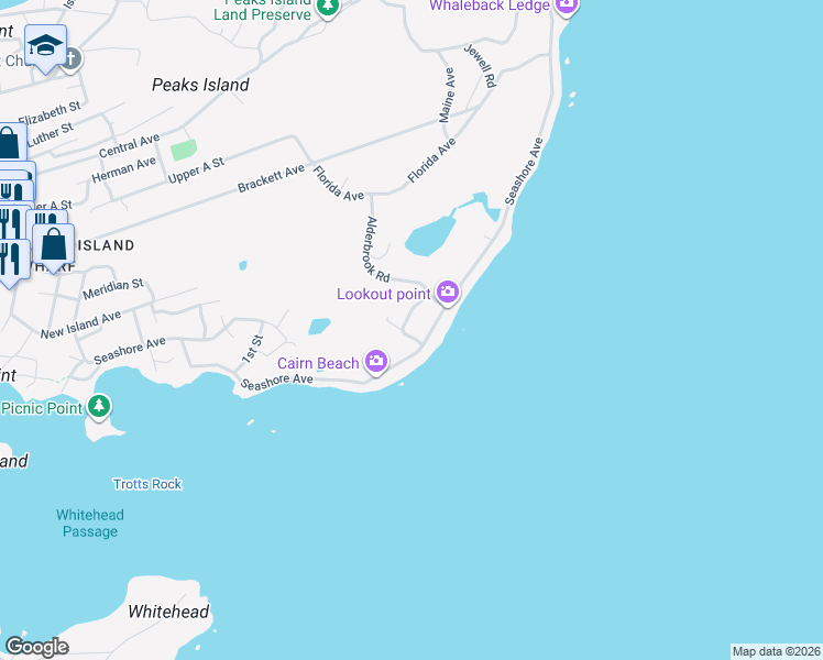 map of restaurants, bars, coffee shops, grocery stores, and more near 11 Onway Avenue in Portland