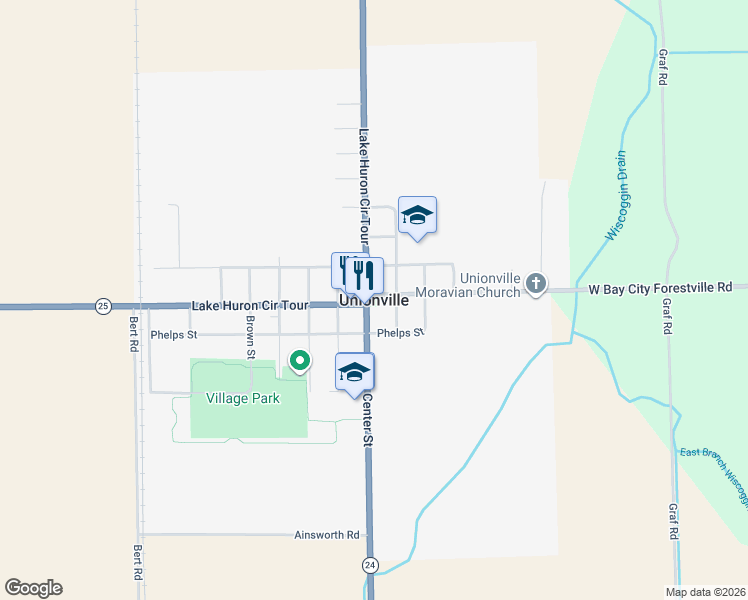 map of restaurants, bars, coffee shops, grocery stores, and more near in Unionville