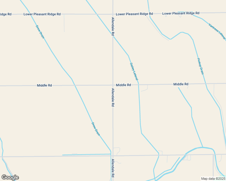 map of restaurants, bars, coffee shops, grocery stores, and more near Allendale Road in Wilder