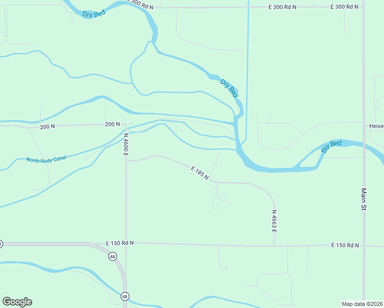 map of restaurants, bars, coffee shops, grocery stores, and more near 4625 East 185 North in Rigby