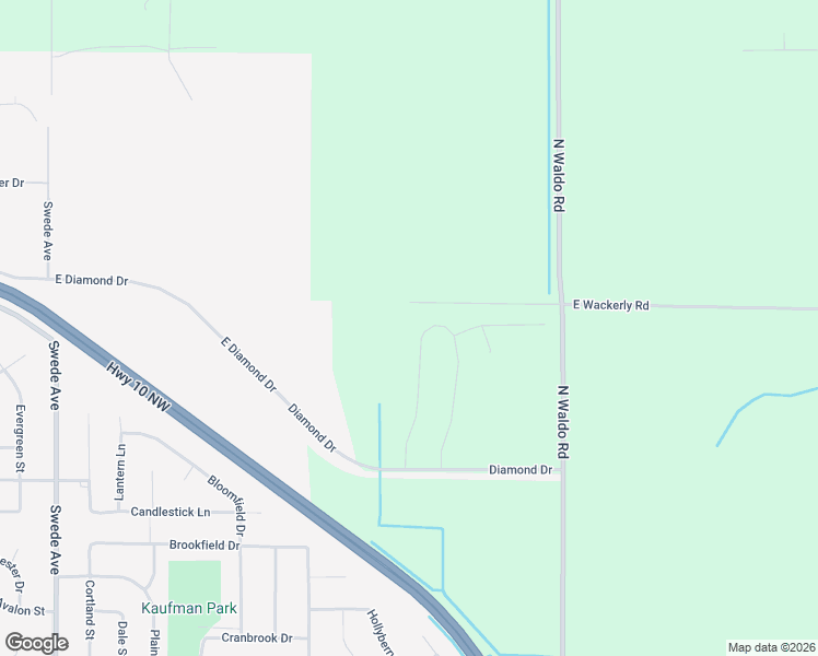 map of restaurants, bars, coffee shops, grocery stores, and more near East Wackerly Road in Midland