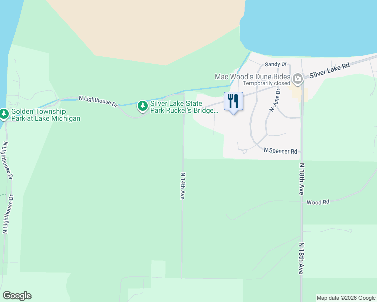 map of restaurants, bars, coffee shops, grocery stores, and more near 470 North 14th Avenue in Mears