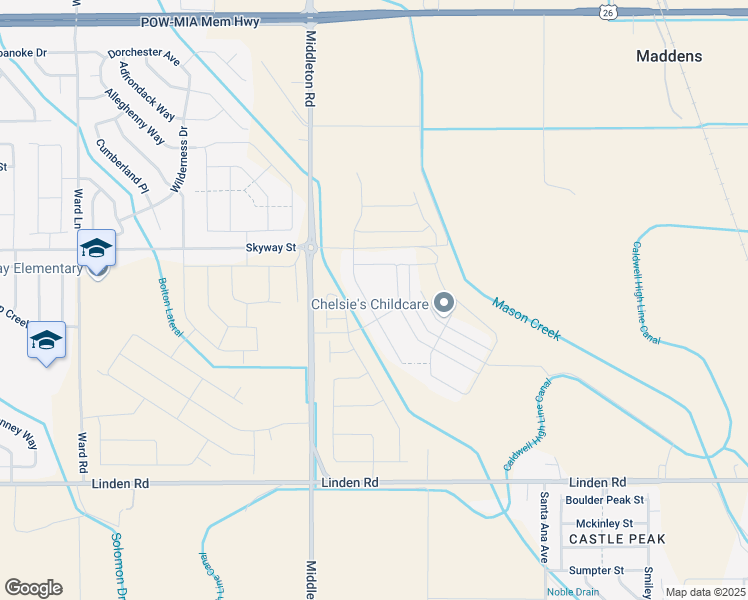 map of restaurants, bars, coffee shops, grocery stores, and more near 19382 Red Eagle Way in Nampa
