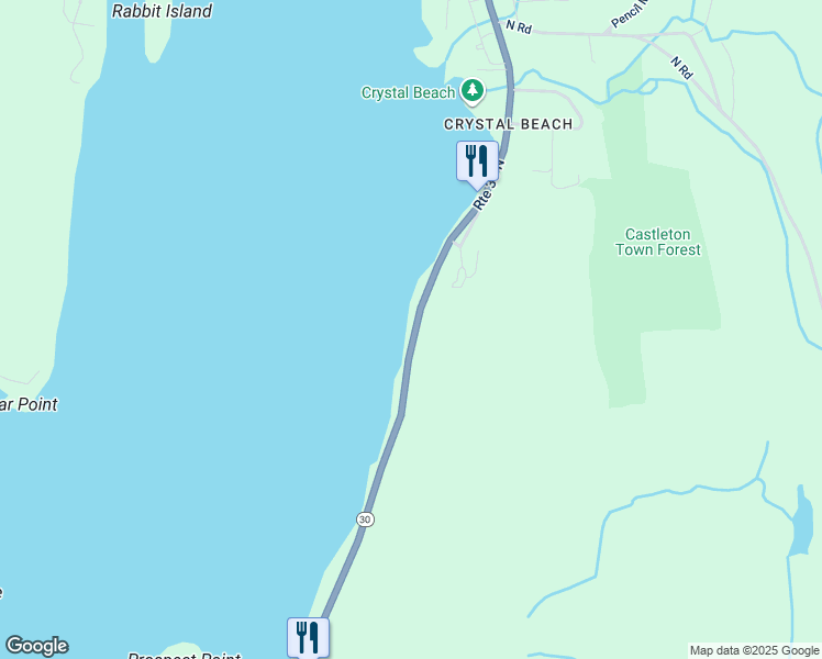 map of restaurants, bars, coffee shops, grocery stores, and more near 3277 Vermont 30 in Castleton