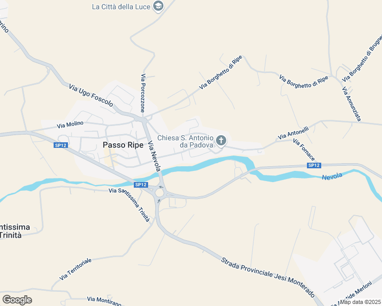 map of restaurants, bars, coffee shops, grocery stores, and more near 50 Via Aldo Moro in Passo Ripe