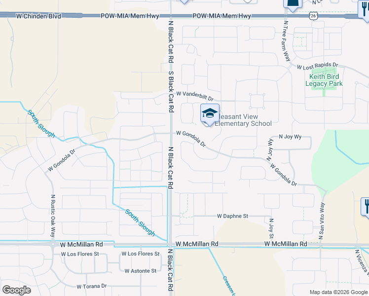 map of restaurants, bars, coffee shops, grocery stores, and more near 5478 North Exeter Way in Meridian