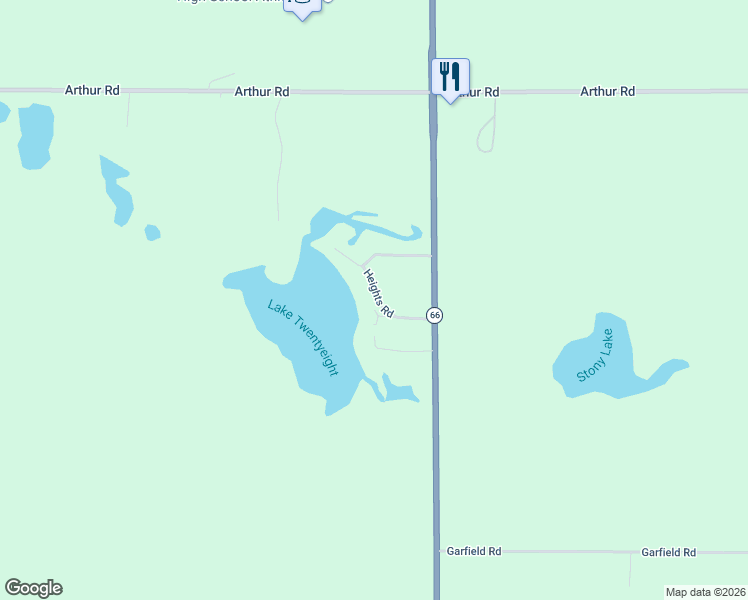 map of restaurants, bars, coffee shops, grocery stores, and more near 13019 East Heights Road in Remus