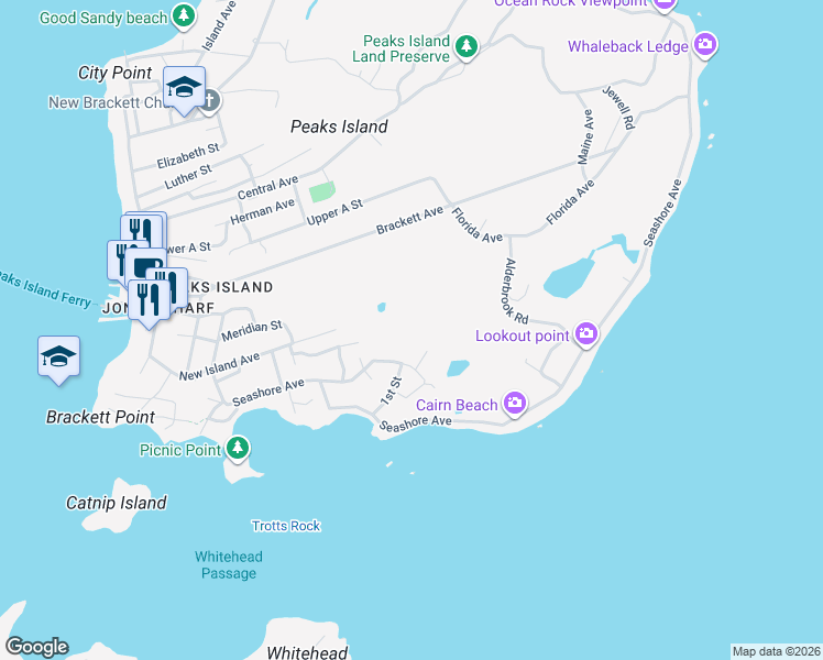 map of restaurants, bars, coffee shops, grocery stores, and more near 91 Spruce Avenue in Portland