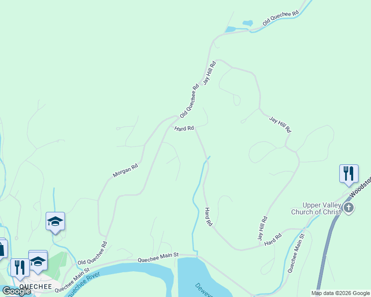 map of restaurants, bars, coffee shops, grocery stores, and more near 821 Hard Road in Hartford