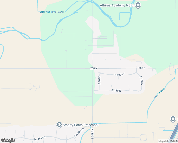 map of restaurants, bars, coffee shops, grocery stores, and more near 3790 East 200 North in Rigby