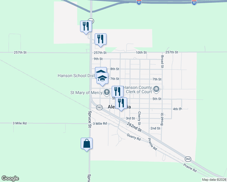 map of restaurants, bars, coffee shops, grocery stores, and more near 352 5th Street in Alexandria