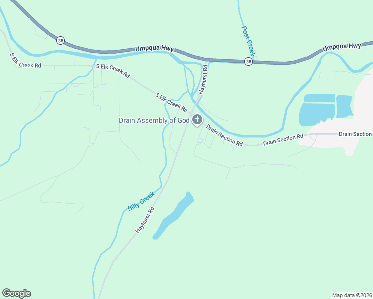 map of restaurants, bars, coffee shops, grocery stores, and more near 9211 Hayhurst Road in Yoncalla